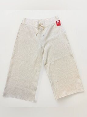 Spanx AirEssentials Cropped Wide Leg Pants Oatmeal Heather #5787